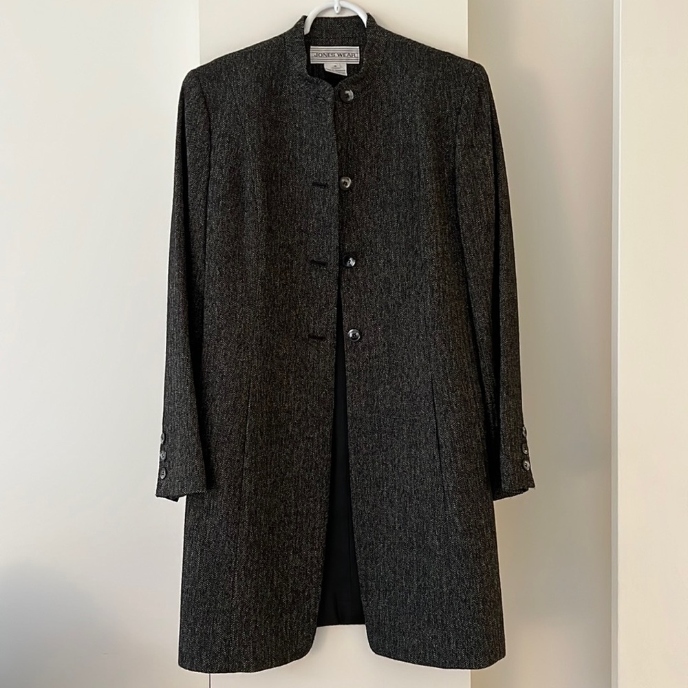 Jones Wear Two Piece Wool Jacket & Slacks Pants Size 4